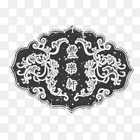 黑白令牌花纹图案