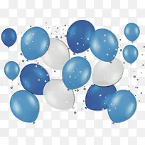 蓝色珠光气球