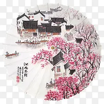 寒梅古风古韵水墨伞