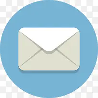 信封邮件消息圆形图标
