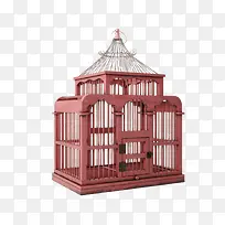 红色城堡式铁笼子