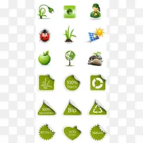 生态环保绿色标志矢量素材