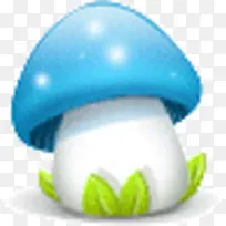 蓝色蘑菇