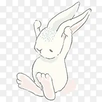 卡通水彩手绘小兔子设计