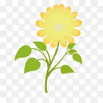 卡通黄色的植物花卉设计