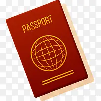 旅行度假红色护照