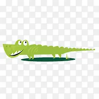 一只绿色鳄鱼