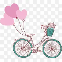 卡通可爱自行车气球