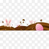矢量兔子巧克力