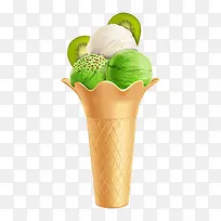 卡通猕猴桃冰淇淋