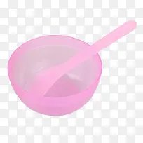 粉色透明塑料面膜碗