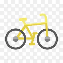 扁平化手绘的自行车