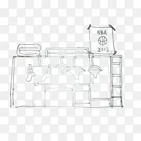 学生宿舍简笔画