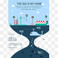 中国人的海洋梦活动宣传海报