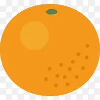 矢量图橙黄色的橘子