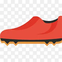 矢量图红色运动足球鞋