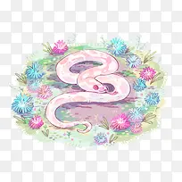 矢量卡通蛇