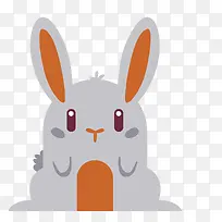 卡通小清新动物装饰海报设计兔子