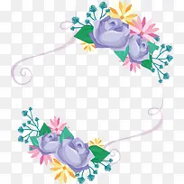 紫色玫瑰花标题栏