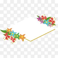 菱形花朵装饰标题框