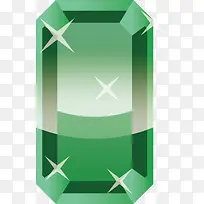 矢量方形绿色钻石闪光