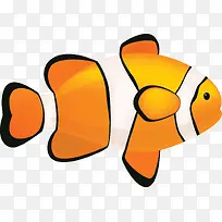 橘色花纹卡通小丑鱼