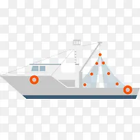 渔船船只矢量图