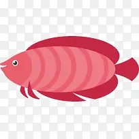 卡通水族馆红色小鱼矢量素材
