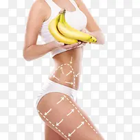 创意手绘合成运动健身香蕉