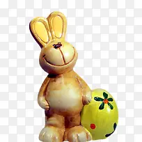 陶瓷兔子饰品实物图