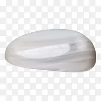 白色光滑椭圆形鹅卵石实物