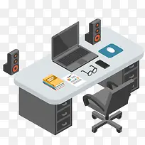 卡通电脑桌