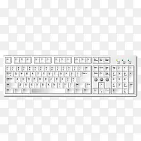 精美白色台式机键盘矢量图