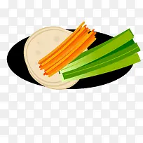 彩色扁平化蔬菜美食元素