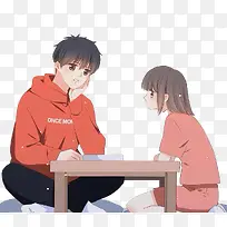在思考的情侣