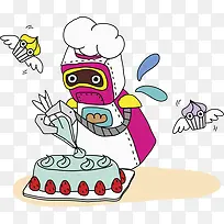 做蛋糕的机器人