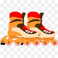 矢量滑冰鞋