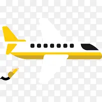 黄色扁平飞机跳伞