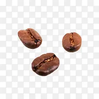 漂浮棕色咖啡豆