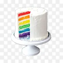 白色彩虹蛋糕