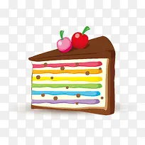 彩虹蛋糕矢量图