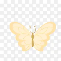 黄色手绘的小蝴蝶
