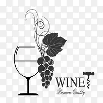 黑白绘本葡萄logo
