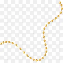 矢量图金色珍珠项链