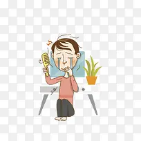 手绘掉发患者
