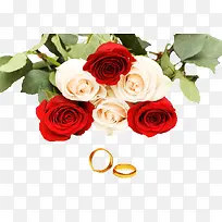 婚礼上的玫瑰花戒指