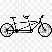 手绘双人自行车设计