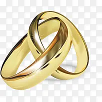 简约金色结婚戒指