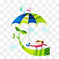 创意卡通雨伞遮雨
