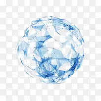 蓝色科技球体设计素材
